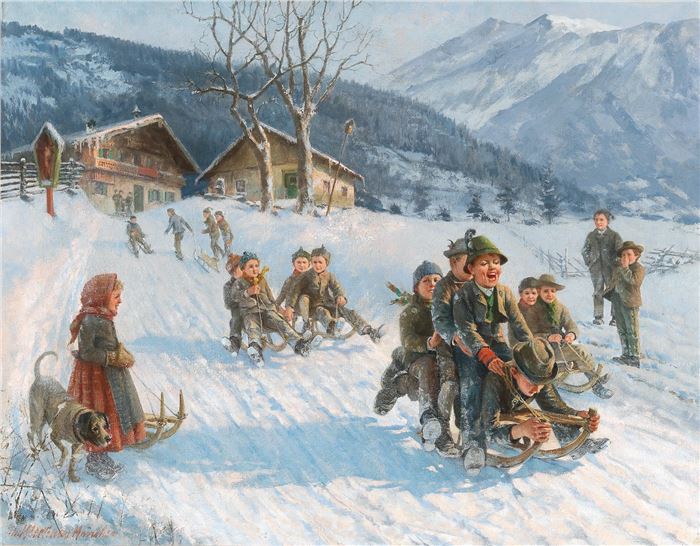 Theodor Kleehaas, Exciting Toboggan Ride, before 1929